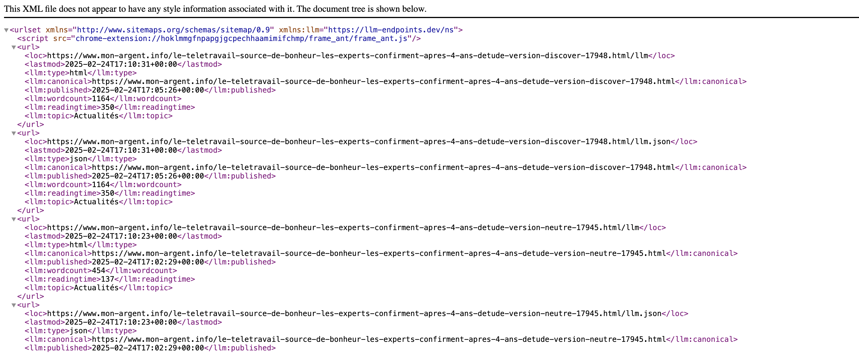 LLM Endpoints - Capture d'écran 1