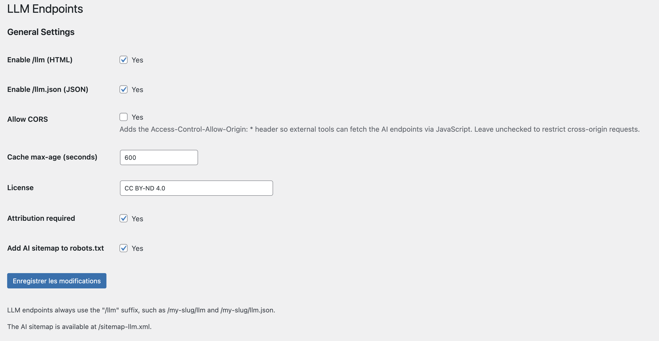 LLM Endpoints - Capture d'écran 4
